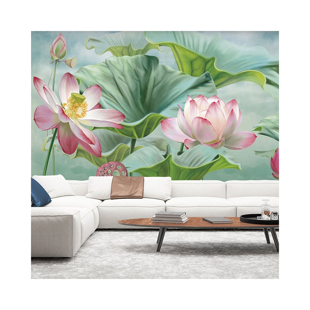 Изображение товара Фотообои ООО Ортограф 3.93x2.7 м Лотос зеленый флизелин влагостойкие