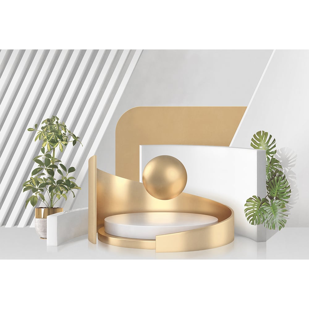 Изображение товара Фотообои ООО Ортограф 3.93x2.7 м форма в пространстве серый