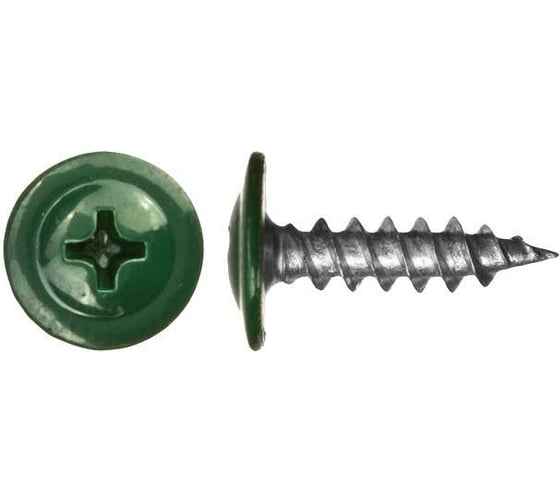 Изображение товара Саморез ГОСКРЕП ПШ 4,2х16 RAL 6005 зеленый мох, 320 шт. 1-0017180