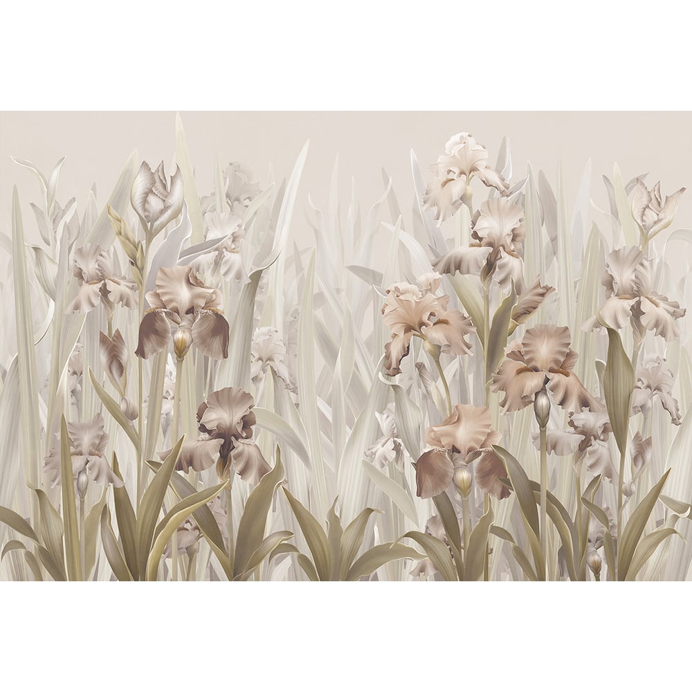 Изображение товара Фотообои ООО Ортограф Ирисы 3.93x2.7 м гладкие бежевый флизелин
