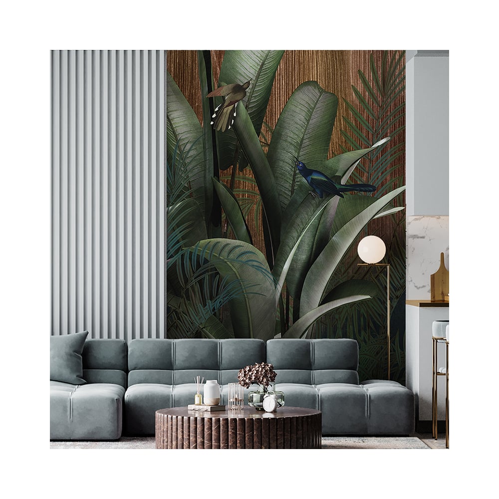 Изображение товара Фотообои ООО Ортограф 1,99x2,7 м Тропические листья зеленые легкие