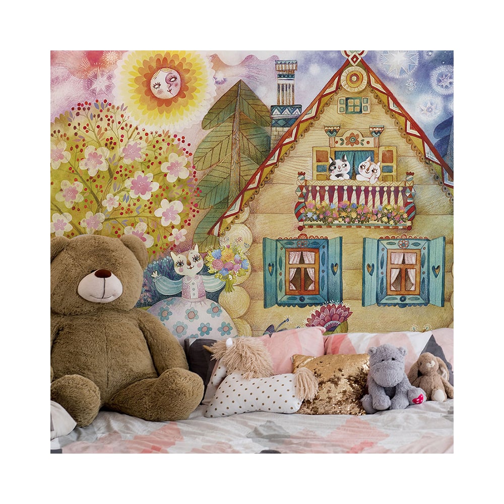 Изображение товара Фреска ООО Ортограф 4x2.7 м FX_34835 с рисунком Сказочная деревушка