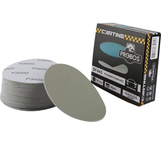Изображение товара Круг абразивный полировальный SF443 Hookit P3000, 150 мм, 20 шт PROBOS 44350414-20