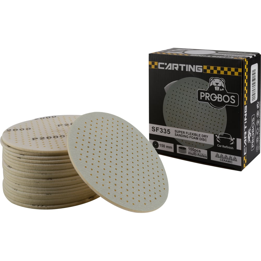 Изображение товара Абразивный гибкий круг SF335 Hookit 150 мм 2000 зернистость PROBOS 20 шт