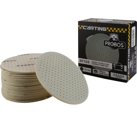 Изображение товара Круг абразивный гибкий SF335 Hookit 150 мм, Р2000, на вспененной основе, 20 шт PROBOS 33533544-20
