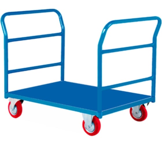 Изображение товара Платформенная тележка МосТележка с 2-мя ручками, стальной лист 820x1220 ТПРС2-12282
