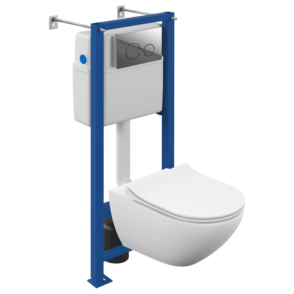 Изображение товара Комплект унитаза Cersanit street fusion vortex с микролифтом и антибактериальным покрытием