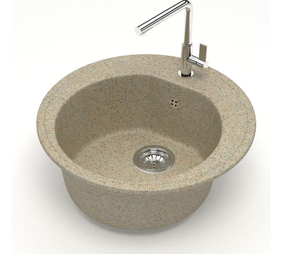 Изображение товара Мойка AQUADREAM 3/Q5 матовая песочная круглая AQ003Q005