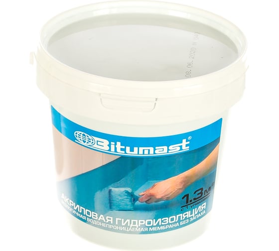 Изображение товара Акриловая гидроизоляция 1.3 кг Bitumast 4607952900394