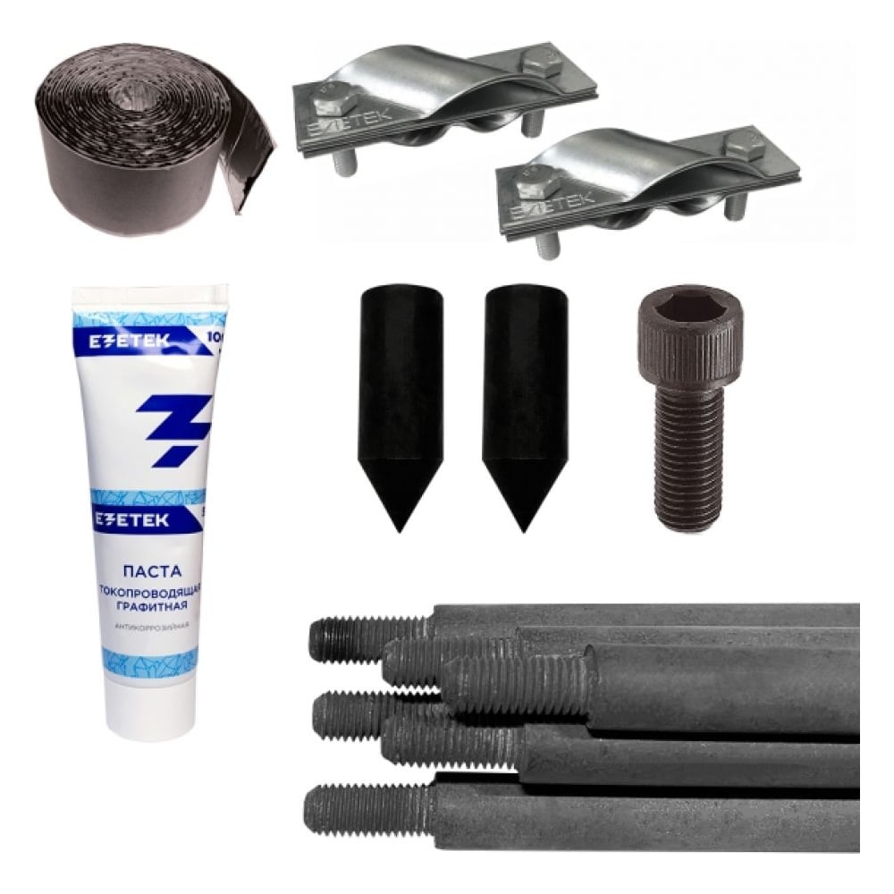 Изображение товара Безмуфтовый комплект заземления EZETEK 9 метров, 20 мм
