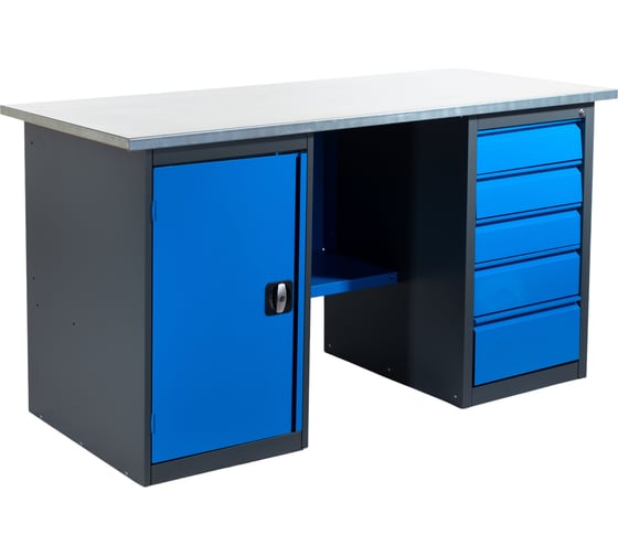 Изображение товара Верстак с драйвером и тумбой 1600х685х850 Gigant ВДТ(Россия), нагрузка 300кг, столешница 25мм МДФ, G-ВДТ-1.6