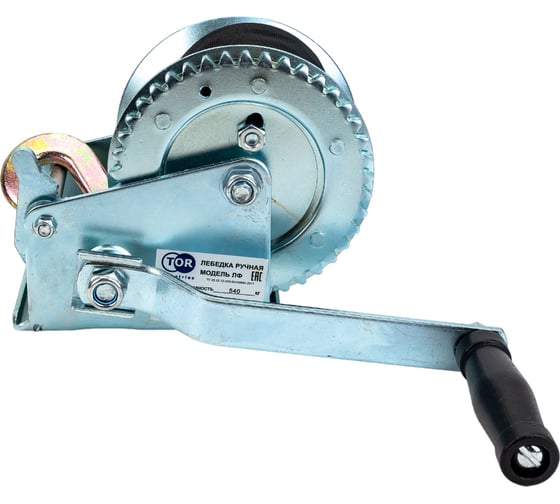 Изображение товара Ручная лебедка Тор ЛФ-1200 FD  г/п 0,5 т, длина ленты 10 м 1001264