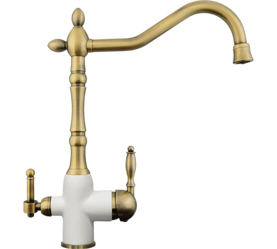 Изображение товара Кухонный смеситель Zigmund & Shtain 1900b белый жемчуг ЦБ-00000786