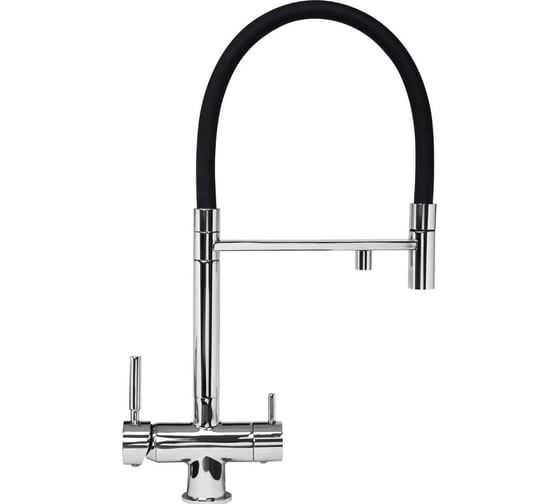 Изображение товара Кухонный смеситель Zigmund & Shtain 2300 нержавейка полированная ЦБ-00000826