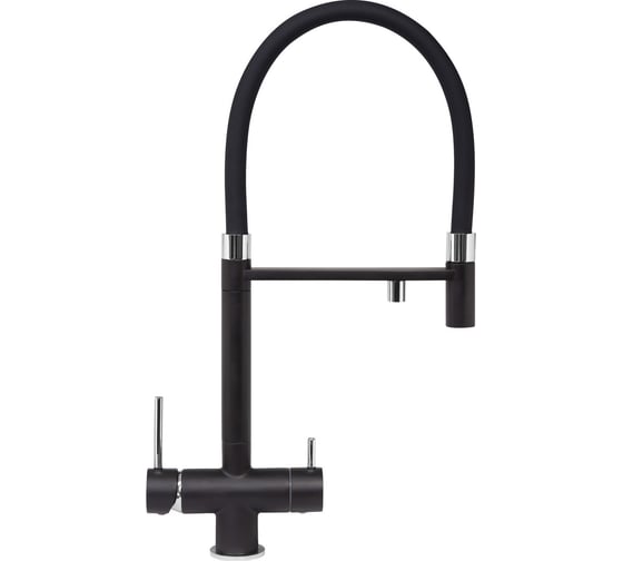 Изображение товара Кухонный смеситель Zigmund & Shtain 2300 черный базальт ЦБ-00000824