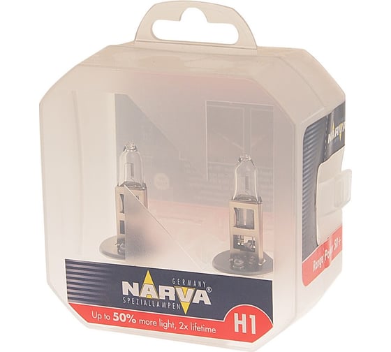 Изображение товара Автолампа H1 55 P14.5s+50 RANGE POWER 2шт 12V 1 10 Narva 483342100