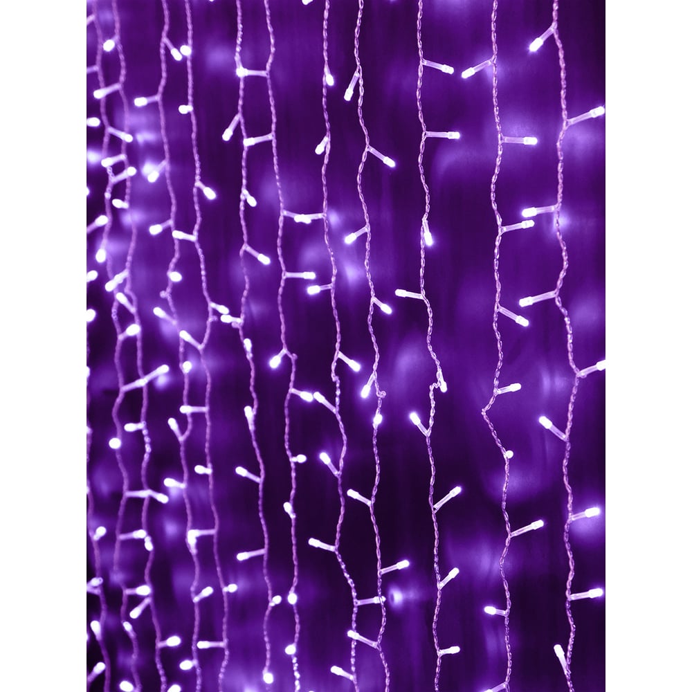 Изображение товара Занавес светодиодный SHLights 150x150см 368 LED фиолетовый для интерьера