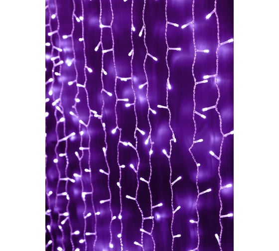 Изображение товара Занавес SHLights 150x150см, 368LED фиолетовых, соединяемая, IP20, 22.5, LDCL368-V-E
