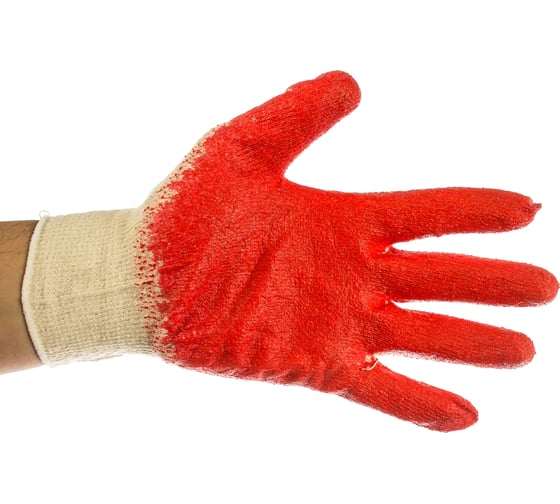 Изображение товара Перчатки Без бренда х/б ПВХ-обливные,10 класс 67724