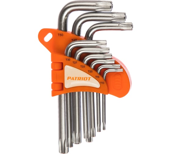 Изображение товара Набор ключей TORX, T10-T50,CRV, 9 шт PATRIOT SKТ-9 350002004