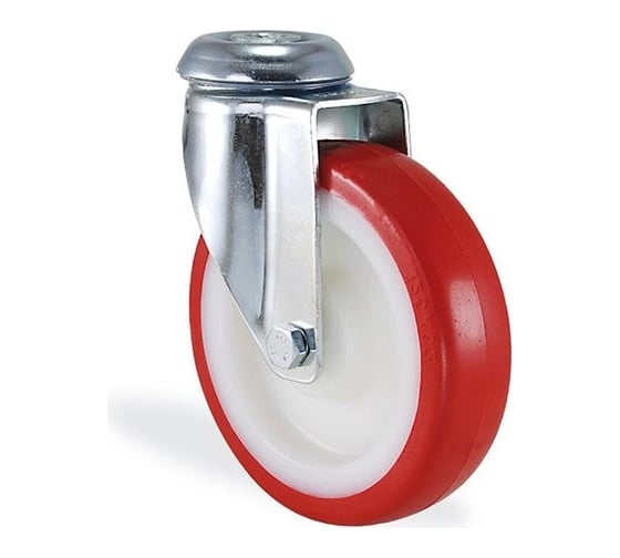 Изображение товара Поворотная колесная опора под болт 80 мм, 110 кг KAMA 2800-PUB-080