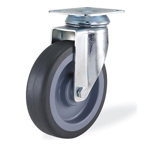 Изображение товара Поворотная колесная опора с площадкой 100 мм, 100 кг KAMA 2802-MTB-100