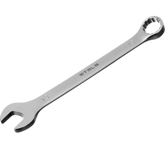 Изображение товара Комбинированный ключ 18 мм CrV, матовый хром STELS 15223