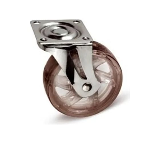 Изображение товара Мебельное колесо GTV КМ-В075-30 коричневое, d-75, нагрузка 40 кг KM-B075MM-30