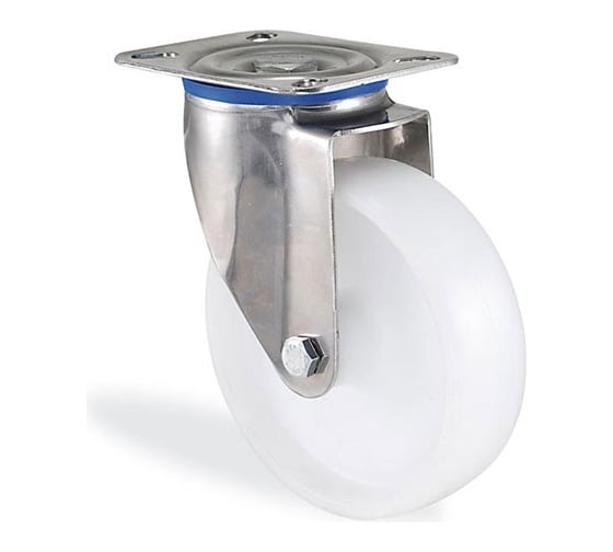 Изображение товара Поворотная колесная опора с площадкой из нержавеющей стали 80 мм, 100 кг KAMA K-S-3302-MMB-080
