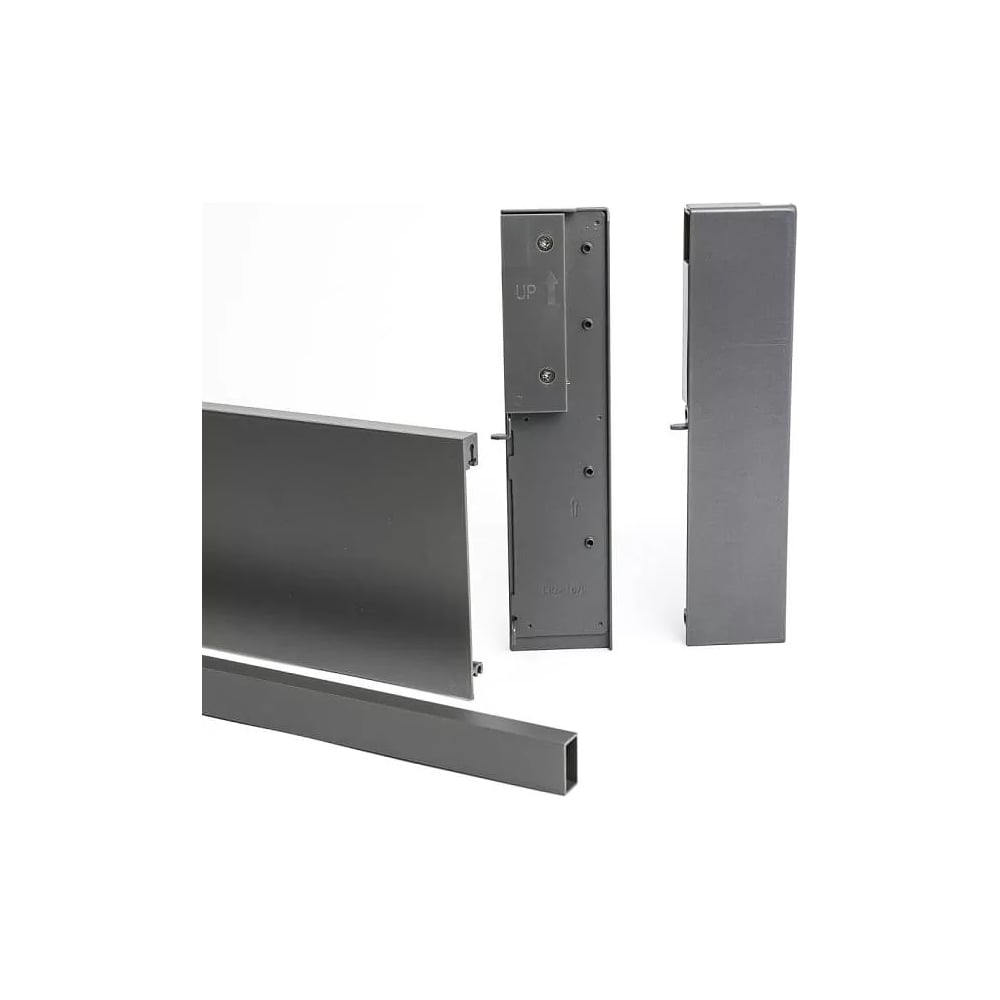 Изображение товара Комплект для среднего внутреннего ящика GTV H-116 AXIS PRO передняя панель Н95, поперечный рейлинг, соединители передней панели 2 шт, L-1200, антрацит PB-AXISPRO-ZESWEW-B