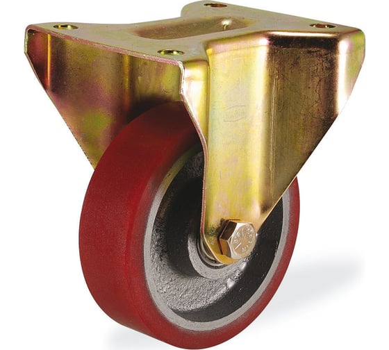 Изображение товара Большегрузная неповоротная колесная опора с площадкой 125 мм, 450 кг KAMA K-4107-DOR-125