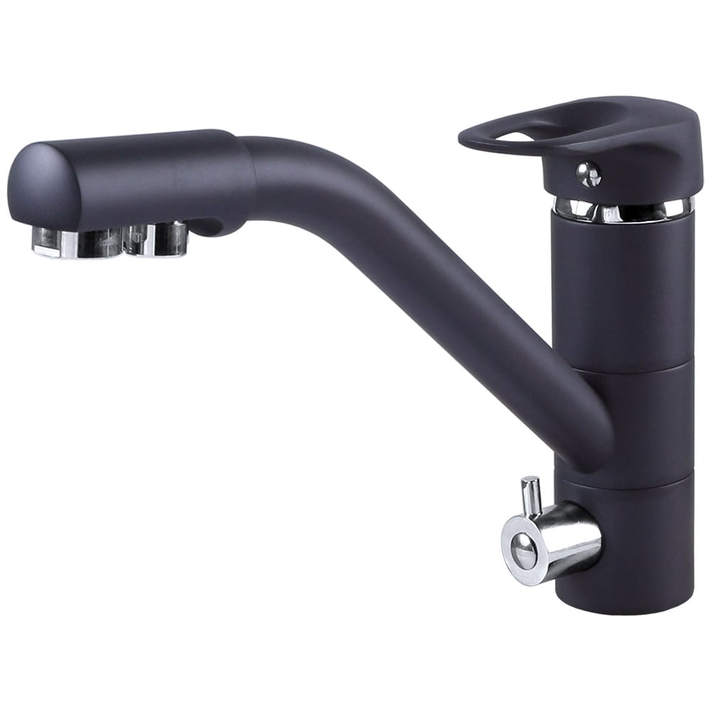 Изображение товара Кухонный смеситель Zigmund & Shtain 1100 черный базальт для раковины