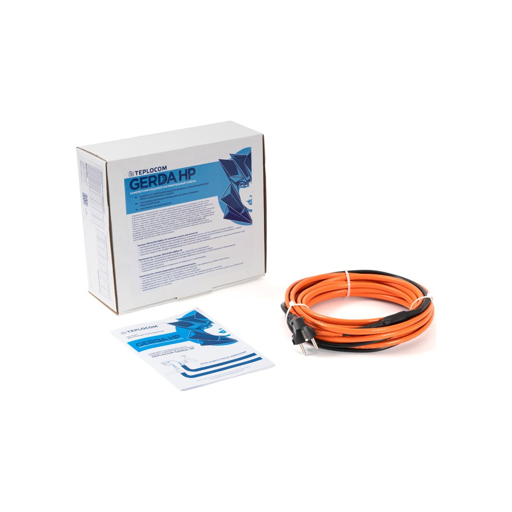 Изображение товара Комплект нагревательного саморегулирующегося кабеля TEPLOCOM GERDA HP-2-0 2526 для труб