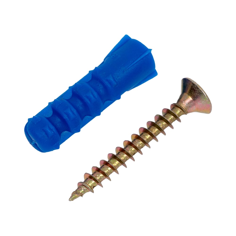 Изображение товара Набор крепления плинтусов VIPкрепеж 8х30, 22 шт., дюбель-ёжик и шурупы