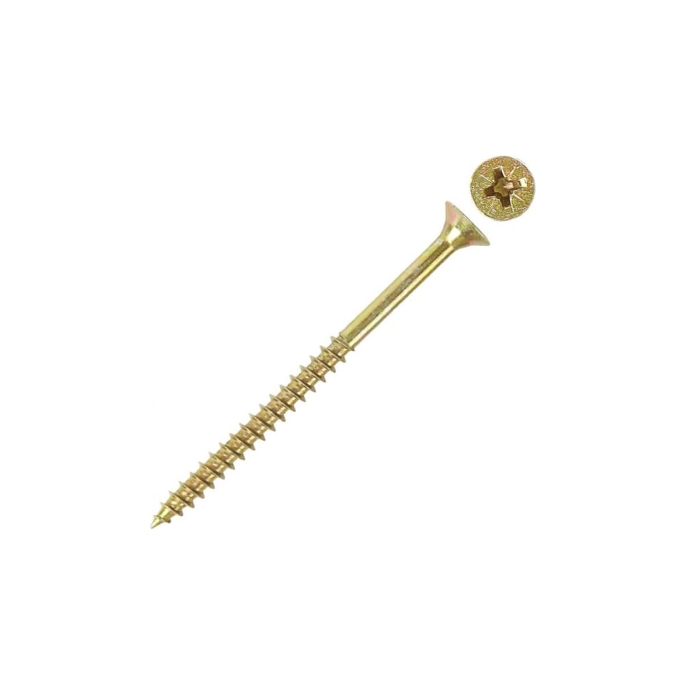 Изображение товара Шуруп VIPкрепеж жёлтый цинк, 6,0x100, 2 шт. 11414 VIPL