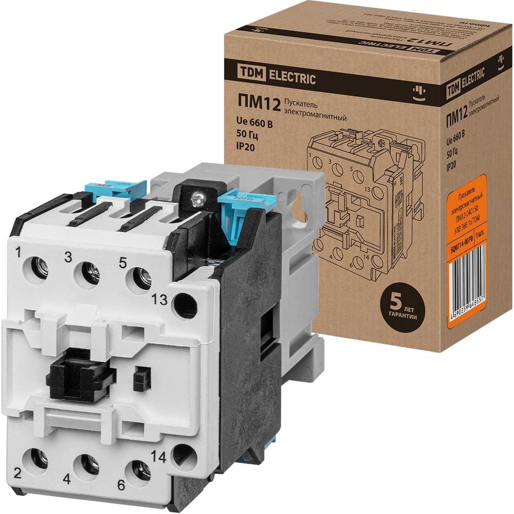 Изображение товара Электромагнитный пускатель TDM ELECTRIC ПМ12-040150 У3В 36В
