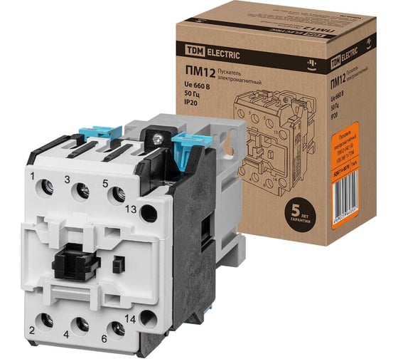 Изображение товара Электромагнитный пускатель TDM ELECTRIC ПМ12-040150 У3В 36В 1з SQ0714-0070