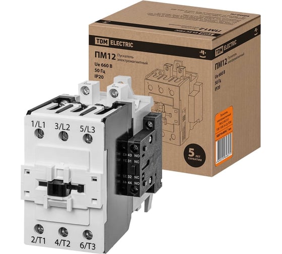 Изображение товара Электромагнитный пускатель TDM ELECTRIC ПМ12-063151 У3В 110B 2з+2р SQ0714-0054