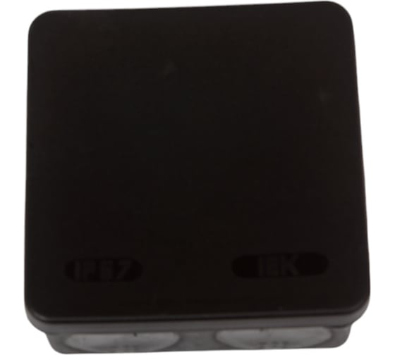 Изображение товара Распаячная коробка IEK км42455 о/п 100x100x50мм ip67 8 вв. черная UKO21-100-100-050-K02-66
