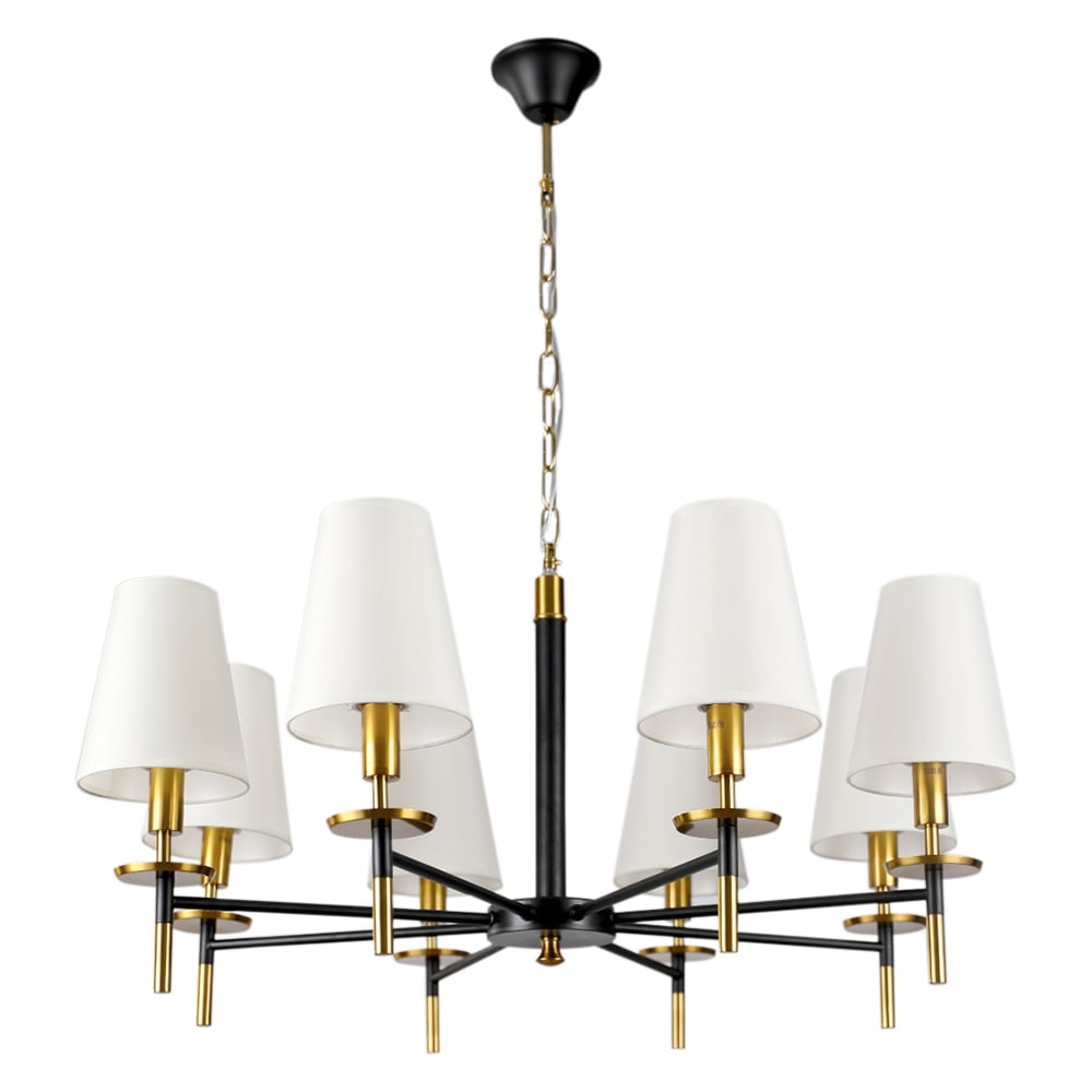 Изображение товара Подвесная люстра ARTE LAMP Riccardo 8 ламп черная ткань стиль классика
