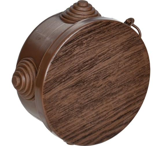 Изображение товара Распаячная коробка IEK км для о/п d=65x40мм ip54 4 вв. дуб UKO21-065-040-000-K24-54