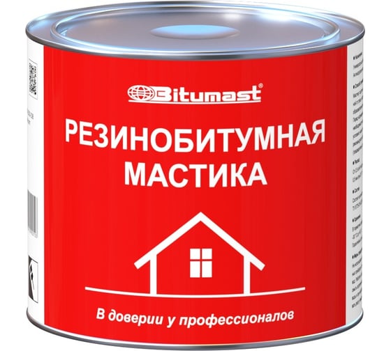 Изображение товара Резинобитумная мастика, 2 л Bitumast 4607952900103