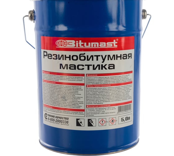 Изображение товара Резинобитумная мастика, 5 л Bitumast 4607952900110