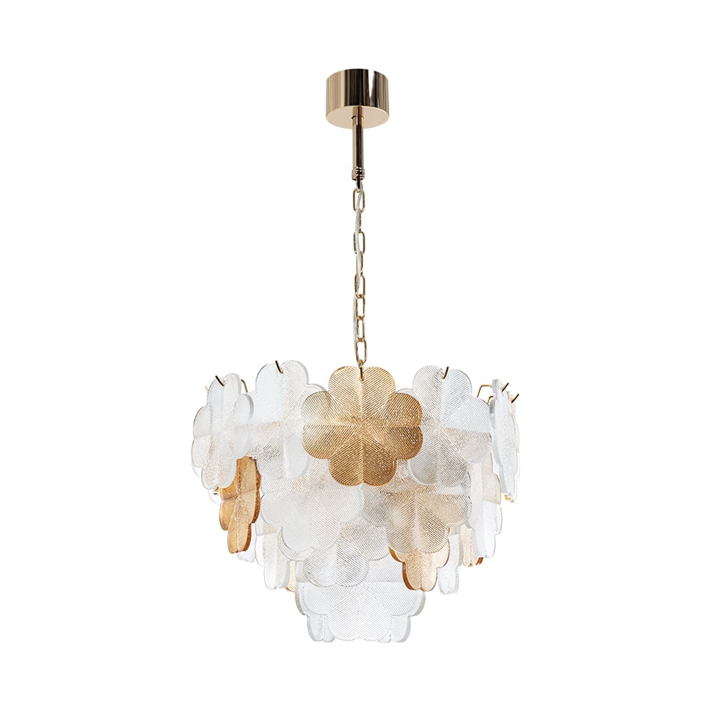 Изображение товара Подвесная люстра ARTE LAMP Mallika A4077LM-6GO со стеклянными плафонами и золотой арматурой