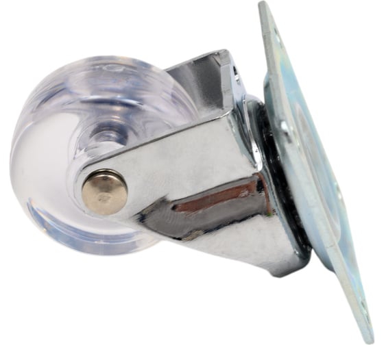 Изображение товара Поворотное колесо GTV D-35 мм, прозрачное, на площадке, нагрузка 25 кг KM-A035MM-00