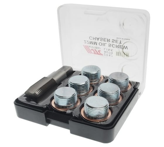 Изображение товара Набор для ремонта резьбы маслосливных отверстий 22мм в боксе JTC 2047
