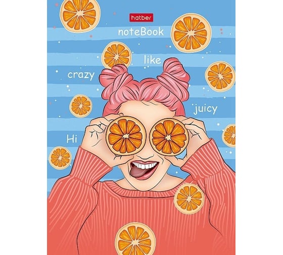 Изображение товара Бизнес-блокнот Hatber 80 л, А6, 112x151 мм, клетка, твердый переплет, матовая ламинация, 3D лак, очаровательные глазки, 36 шт в упаковке 070743