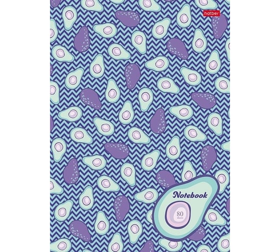 Изображение товара Бизнес-блокнот Hatber 80 л, А4, 210x290 мм, 5-цветов, блок клетка, твердый переплет, матовая ламинация, УФ лак, авокадо, 10 шт в упаковке 072116