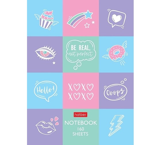Изображение товара Бизнес-блокнот Hatber Нежность вокруг 160 л, А6, лайт, клетка, интегральный переплет, 20 шт в упаковке 075776