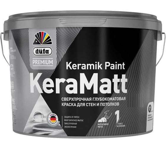 Изображение товара Водно-дисперсионная краска Dufa Premium KeraMatt база 3, 9 л МП МП00-008331